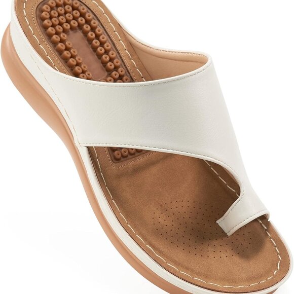 Women Wedge Sandals Comfort Orthopedic Slip On Summer Casual Beach - Picture 1 of 6